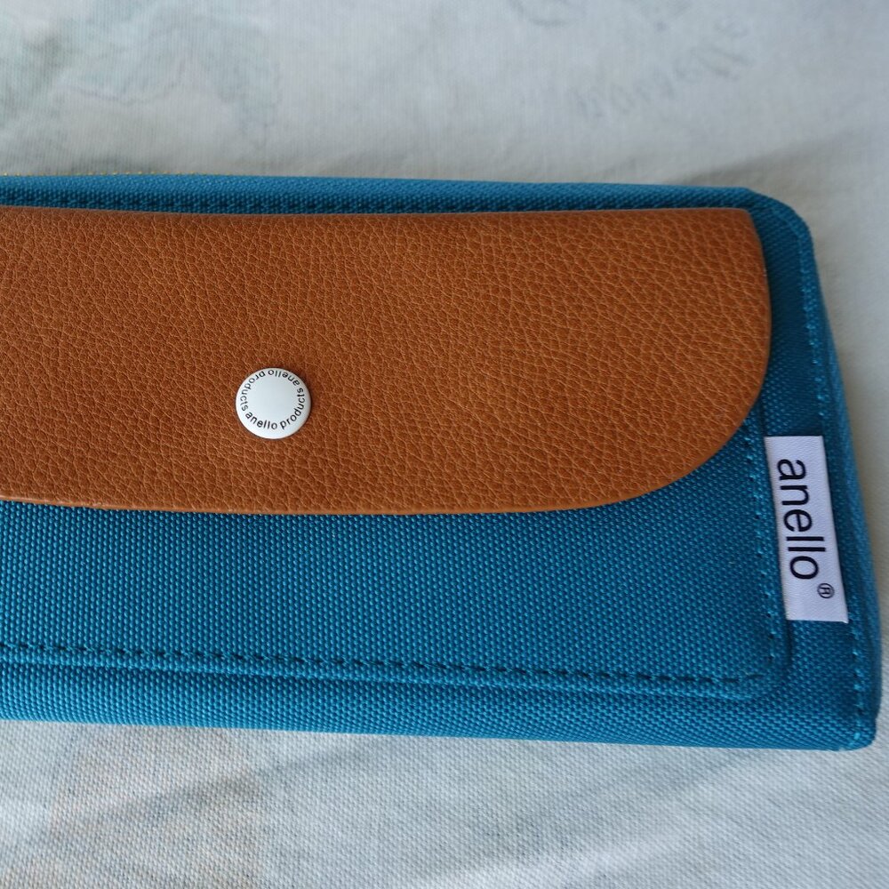 anello Unisex Wallet Long Wallet, Water Repellent, Multi-Storage